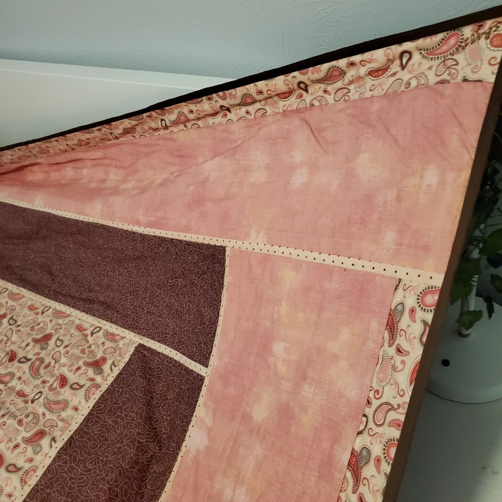 Reversible Quilt Spread Western Horses and Paisley - Queen